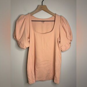 Women’s Loft puff sleeve ribbed tee size M